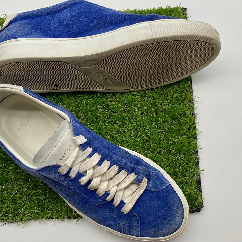 GIVENCHY PARIS MENS BLUE SUEDE LEATHER SNEAKERS 41 - Picture 5 of 6